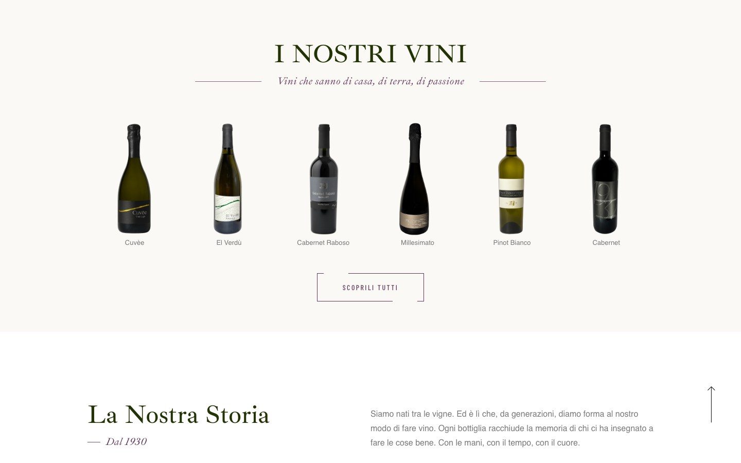 Sezione I nostri vini