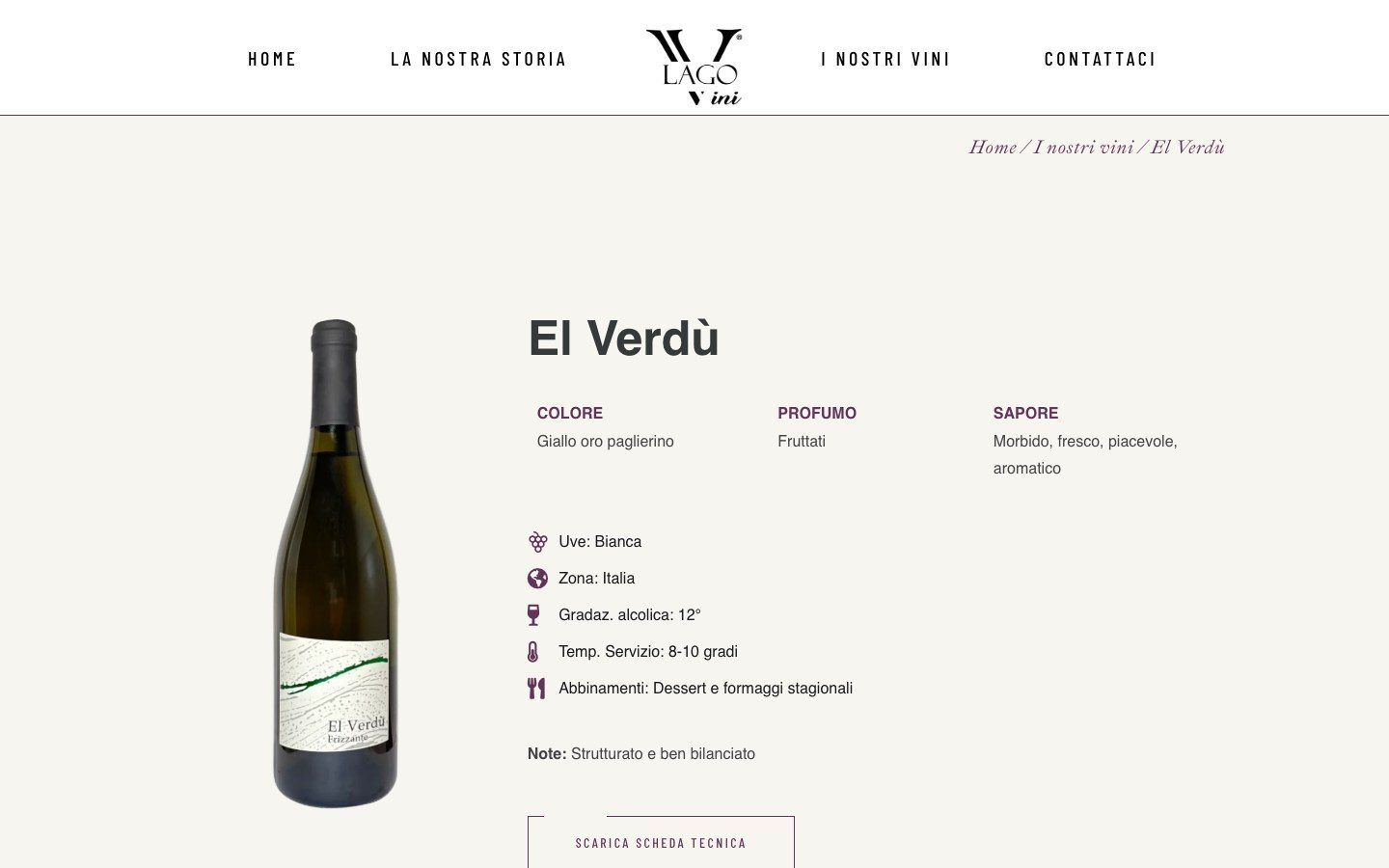 Scheda del vino El Verdù